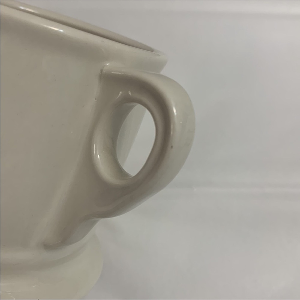 ANTHROPOLOGIE Initial Monogram 'S' Ceramic Coffee Mug Tea Cup off white black - Picture 5 of 7